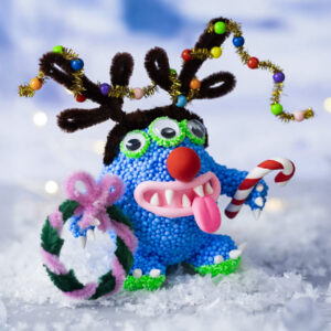 Funny Monster Reindeer