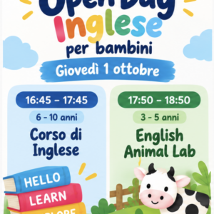 Open Day Inglese – Lezione di prova gratuita | Giovedì 1 ottobre