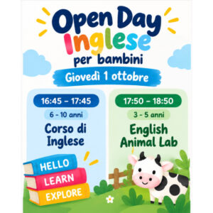 Open Day Inglese – Lezione di prova gratuita | Giovedì 1 ottobre